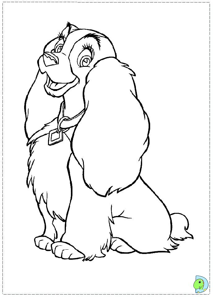 lady in the tramp coloring pages - photo #50