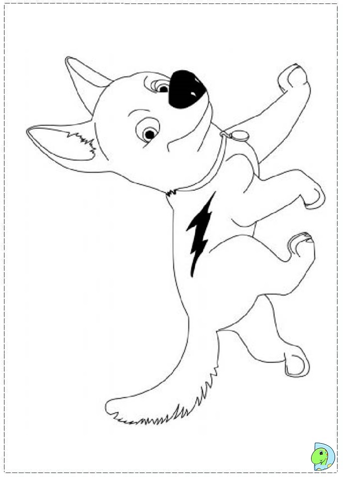 Bolt coloring page- DinoKids.org