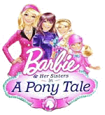 barbie and her sisters in a Pony tale coloring pages