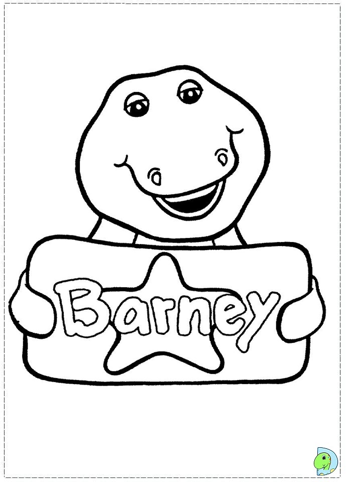 barney the dinosaur coloring pages