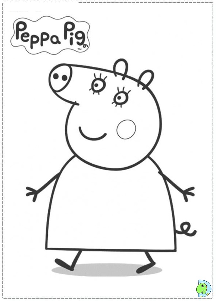Peppa Pig Coloring page- DinoKids.org