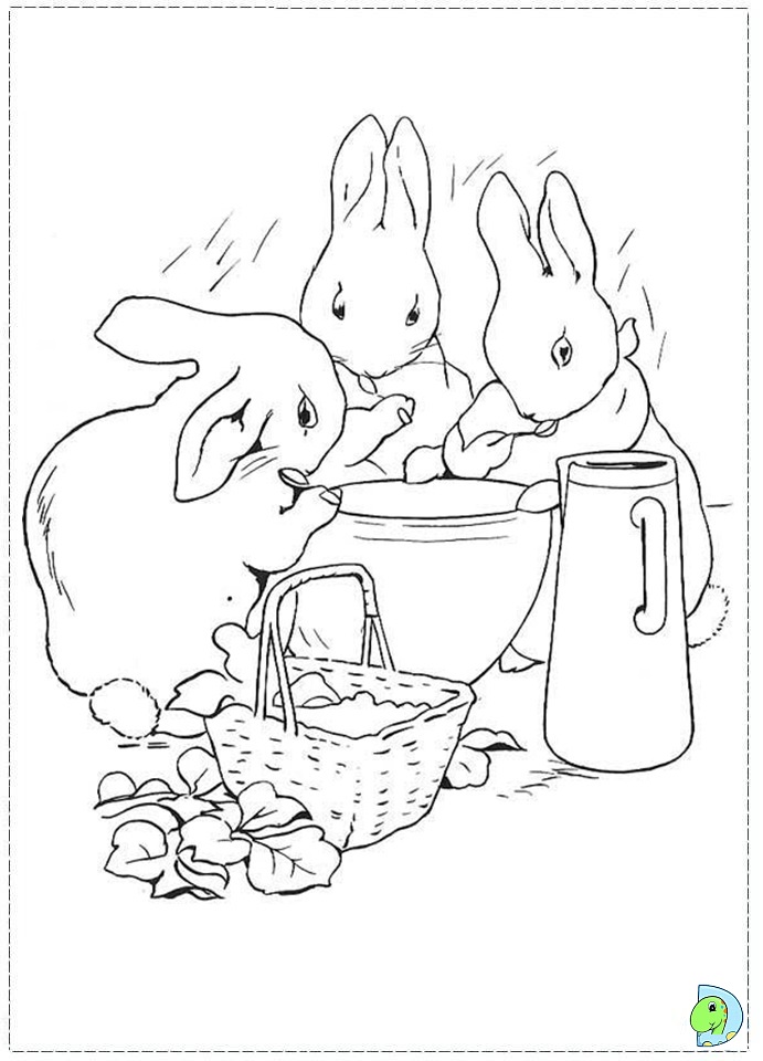 Peter Rabbit Coloring Page DinoKids