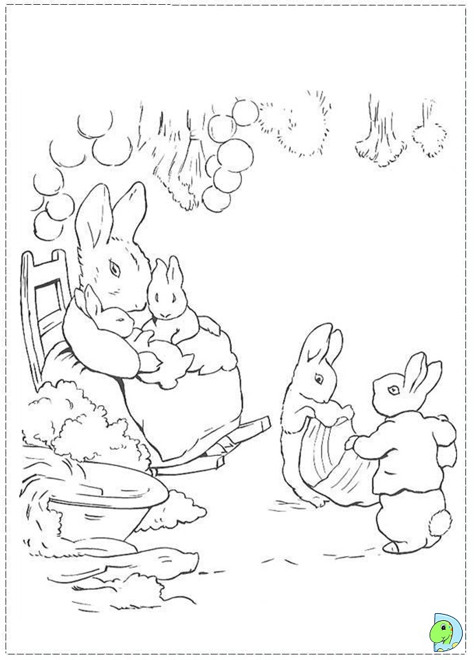 Peter Rabbit Coloring Page DinoKids