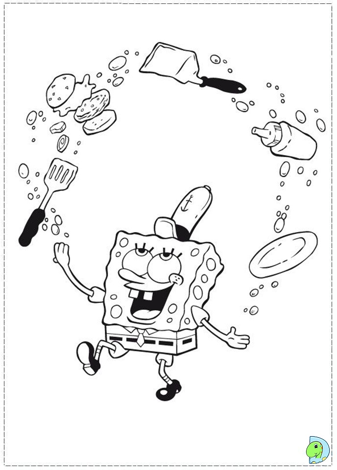 Sponge Bob Coloring page- DinoKids.org