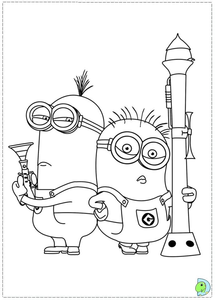 Minions Coloring page- DinoKids.org