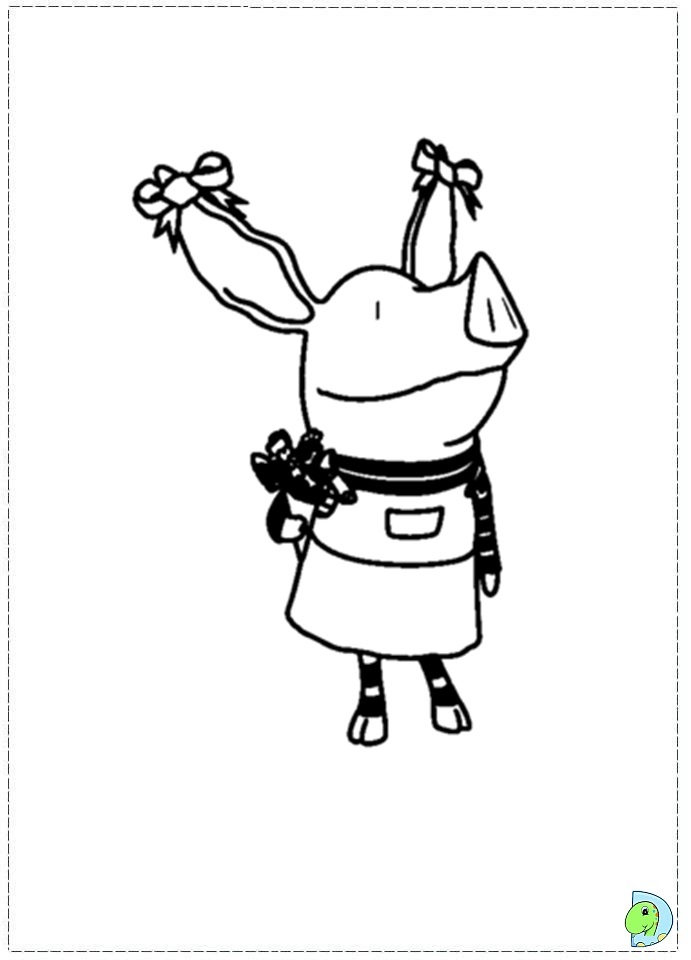 Olivia the Pig Coloring page- DinoKids.org