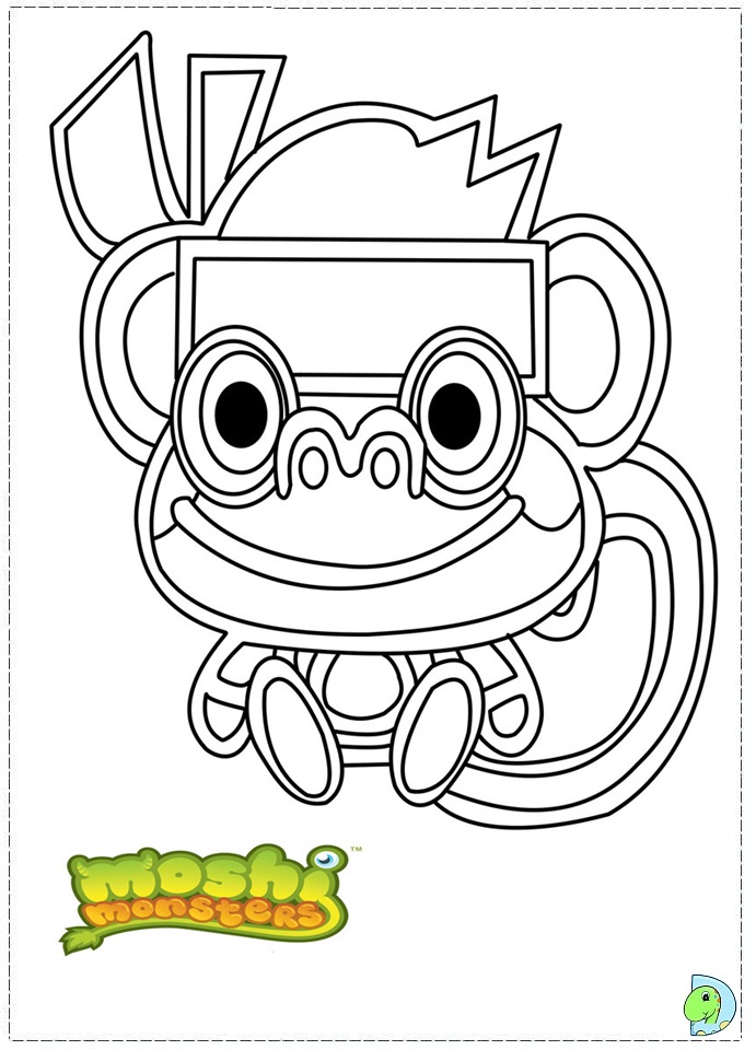 oddie moshi monsters coloring pages - photo #19