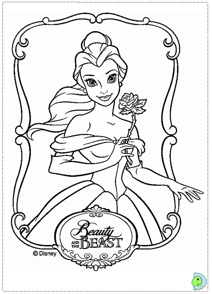 The Beauty And The Beast Coloring Page DinoKids