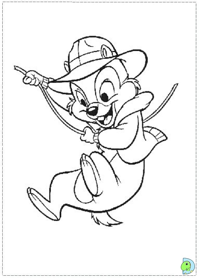 Chip and Dale Coloring pages- DinoKids.org