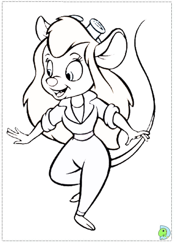 chip and dale rescue rangers coloring pages - photo #12