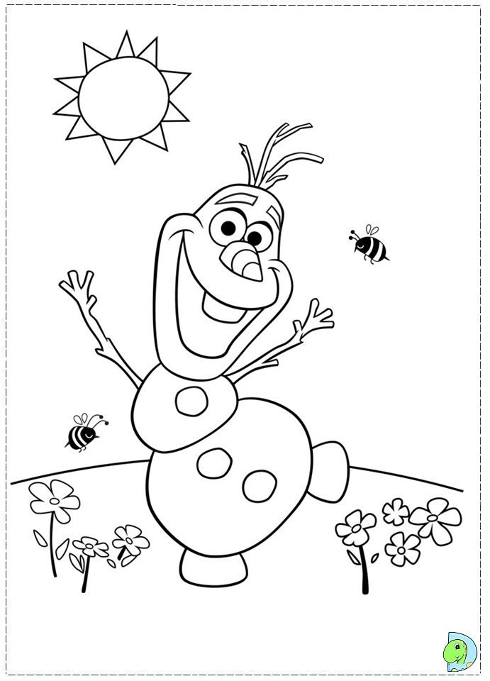 Frozen Olaf Summer Coloring Page