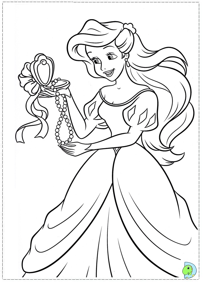 The Little Mermaid Coloring page DinoKidsorg