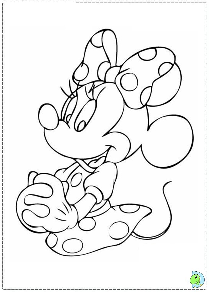 minnie mouse coloring page dinokids