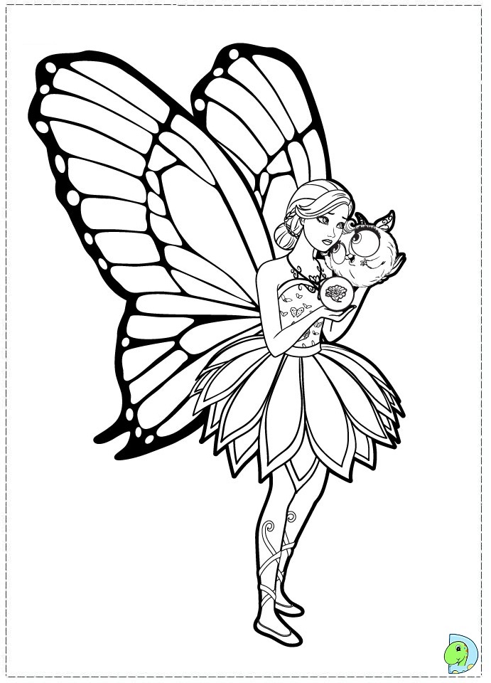 fairy barbie coloring pages - photo #17