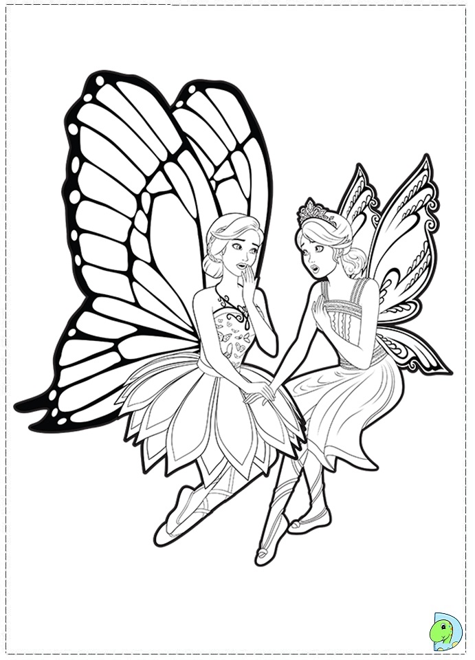 fairy barbie coloring pages - photo #15