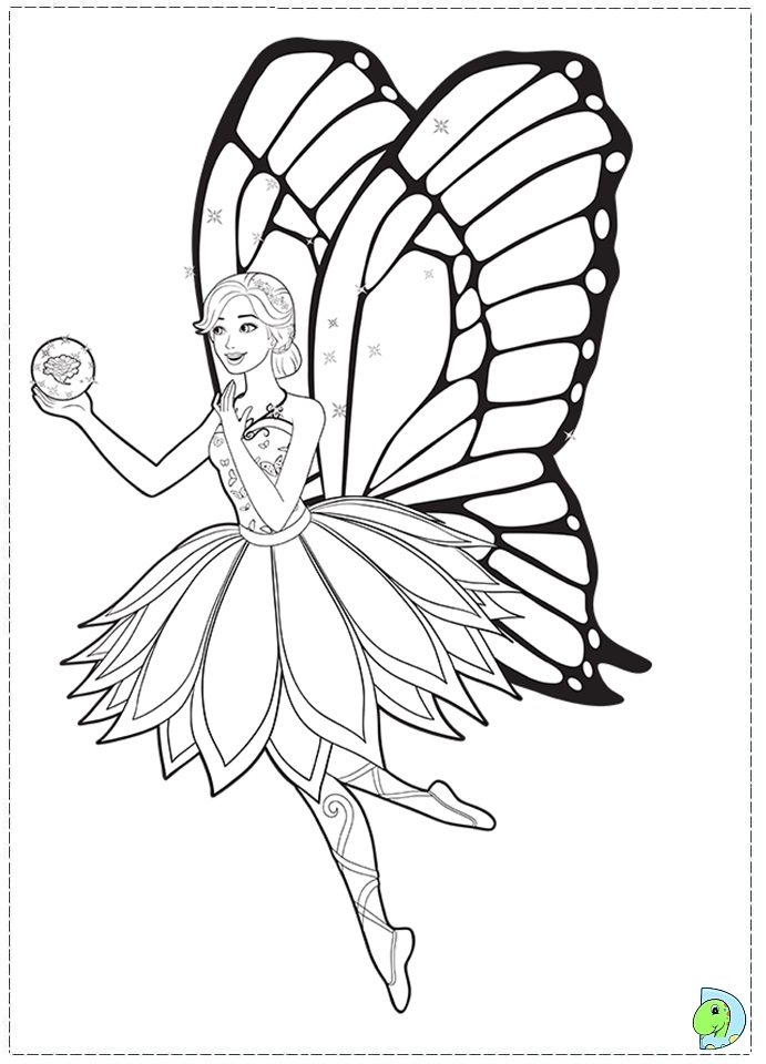 fairy barbie coloring pages - photo #24