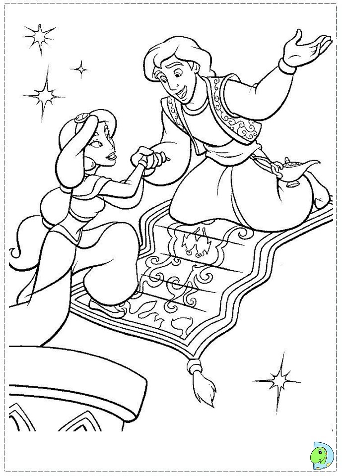 Aladdin Coloring Page DinoKids Aladdin Coloring Page DinoKids