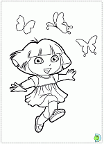 Dora the explorer coloring pages, Dora colouring pages- DinoKids.org
