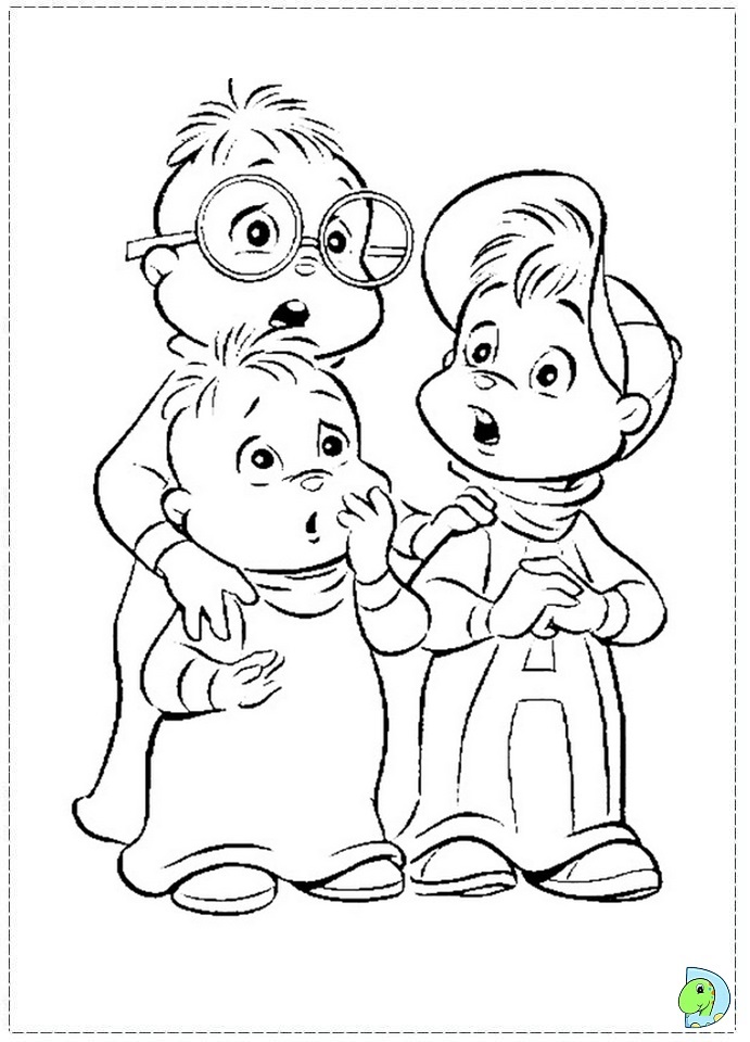 Download Alvin and the Chipmunks coloring page- DinoKids.org