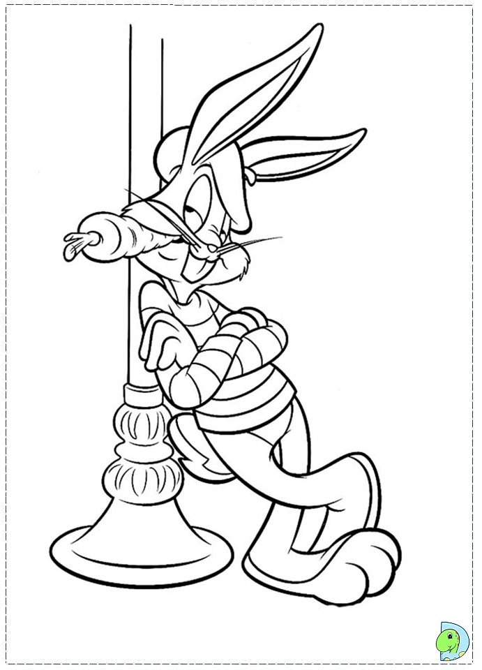 Bugs Bunny Coloring Page- Dinokids.org