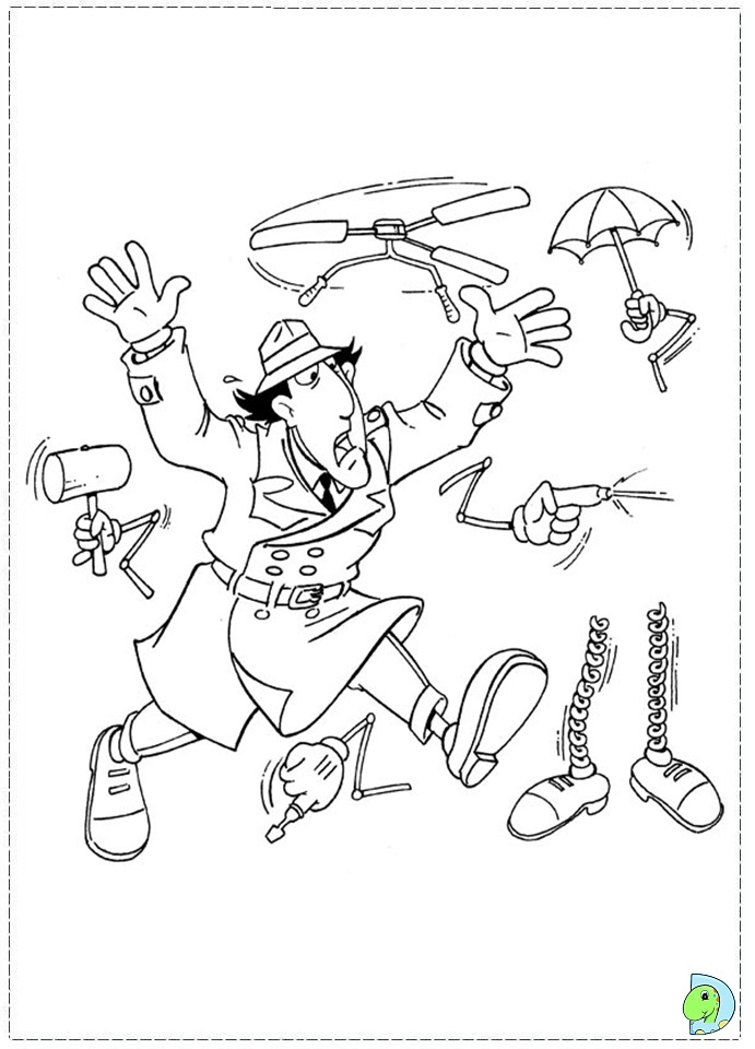 Inspector Gadget Coloring page- DinoKids.org