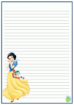 Snow White handwriting paper