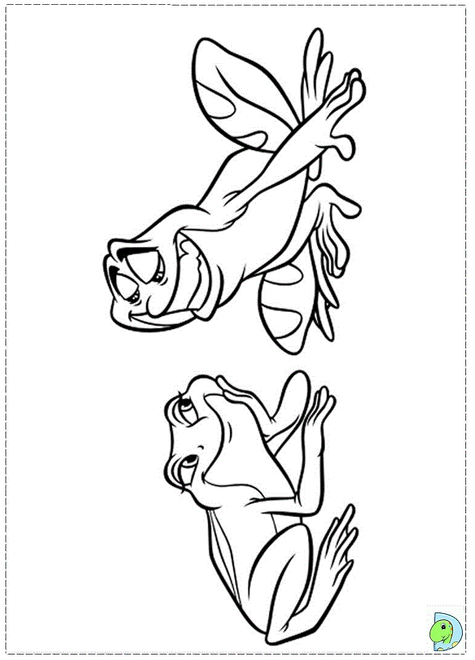 The Princess and the Frog Coloring page- DinoKids.org