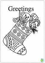 Christmas stockings coloring pages, Christmas coloring pages- DinoKids.org