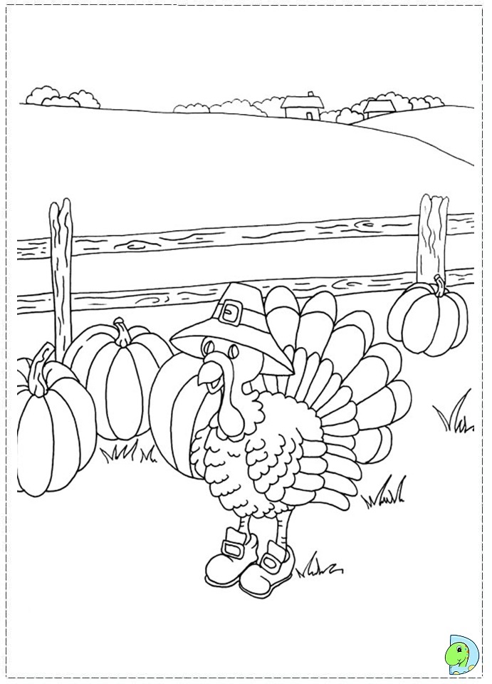 Thanksgiving coloring page- DinoKids.org