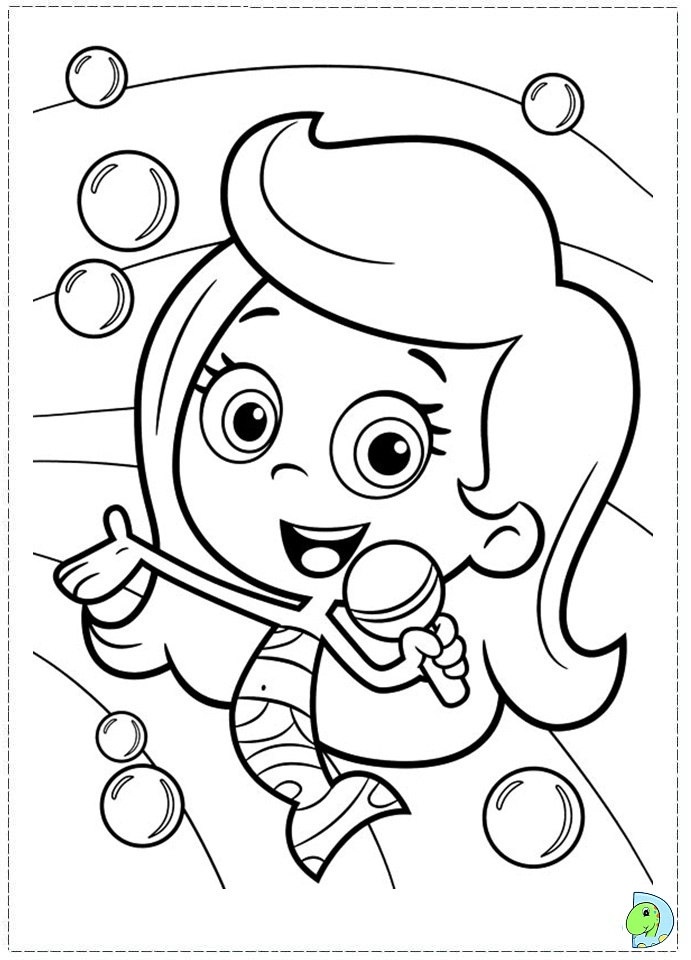 Bubble Guppies Coloring Page DinoKids