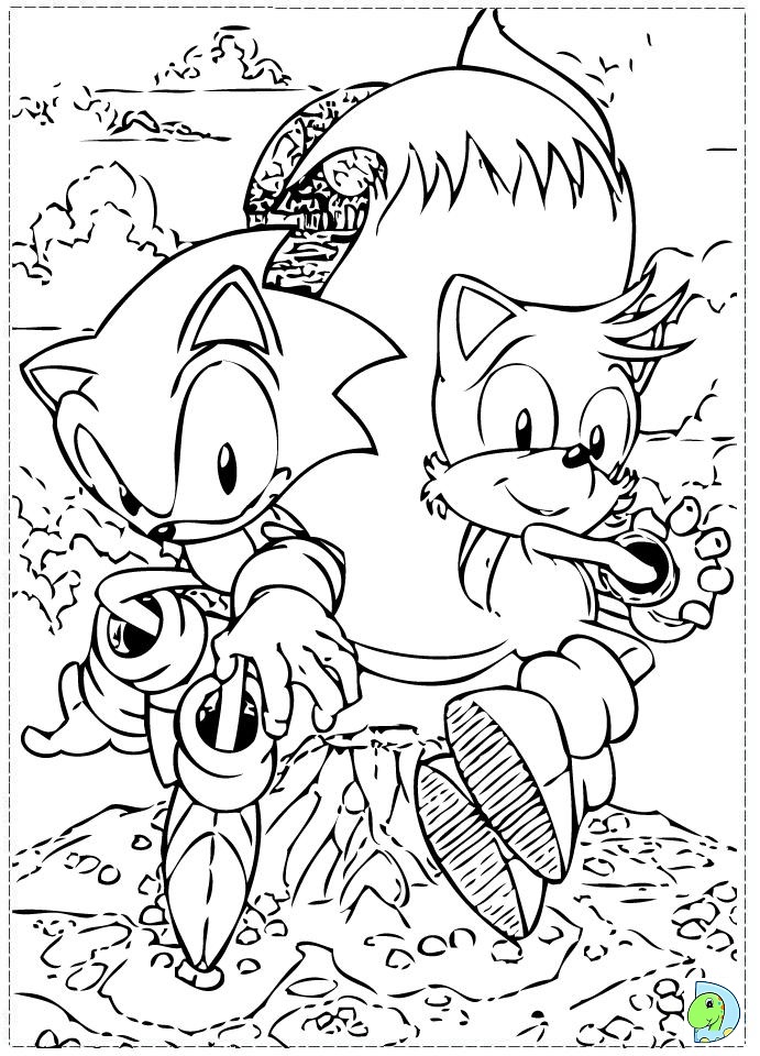 Sonic Coloring Page DinoKids