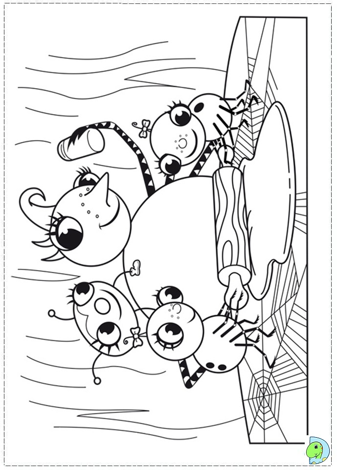 Miss Spider Coloring pages- DinoKids.org