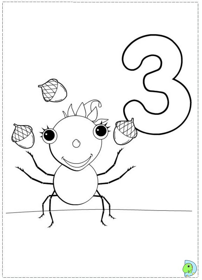 Miss Spider Coloring pages- DinoKids.org