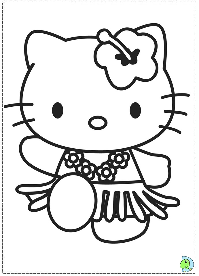 Hello Kitty Coloring page- DinoKids.org