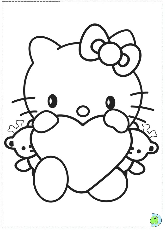 Hello Kitty Coloring page- DinoKids.org