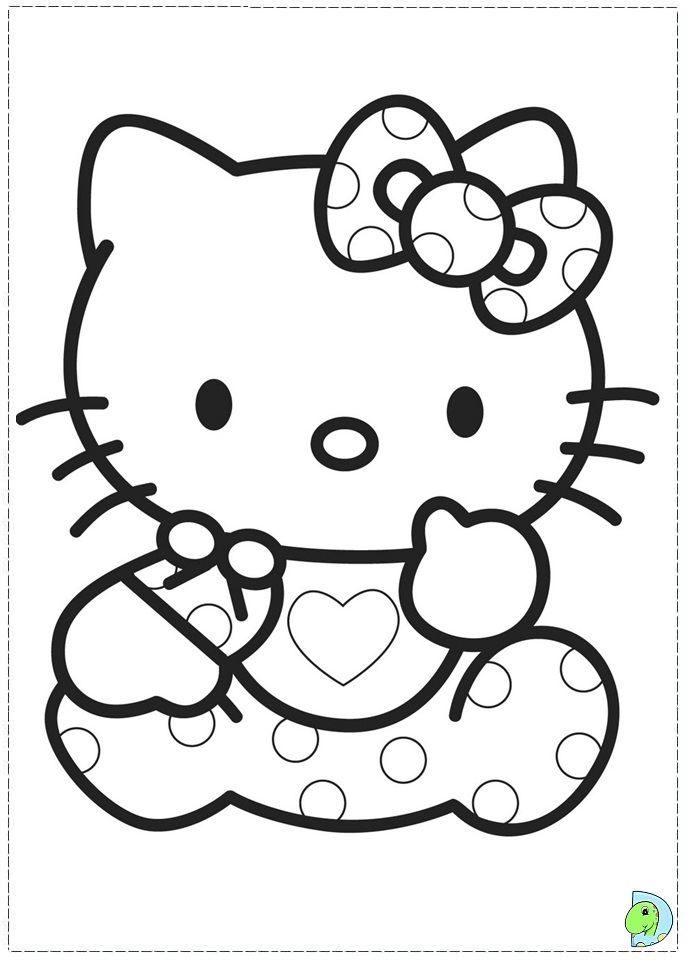 Download Hello Kitty Coloring page- DinoKids.org
