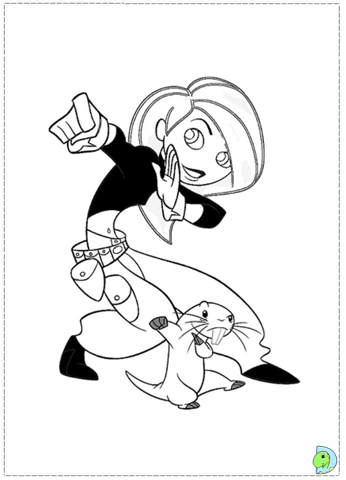 Kim Possible Coloring page- DinoKids.org