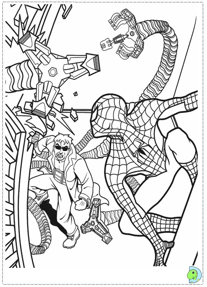 Spiderman Coloring page- DinoKids.org