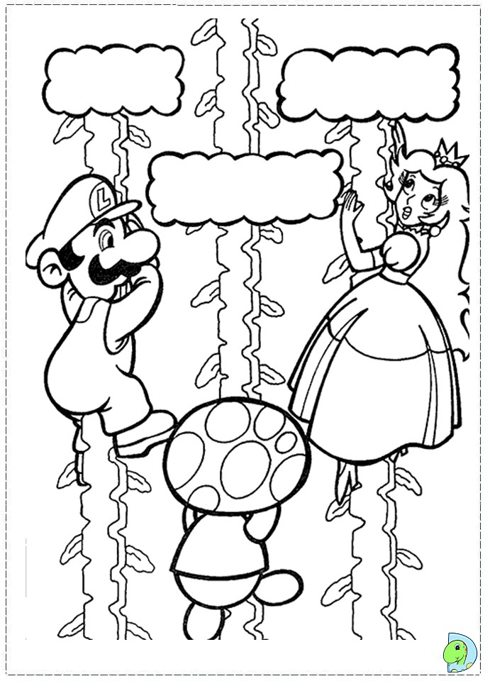 Super Mario Bros Coloring page- DinoKids.org