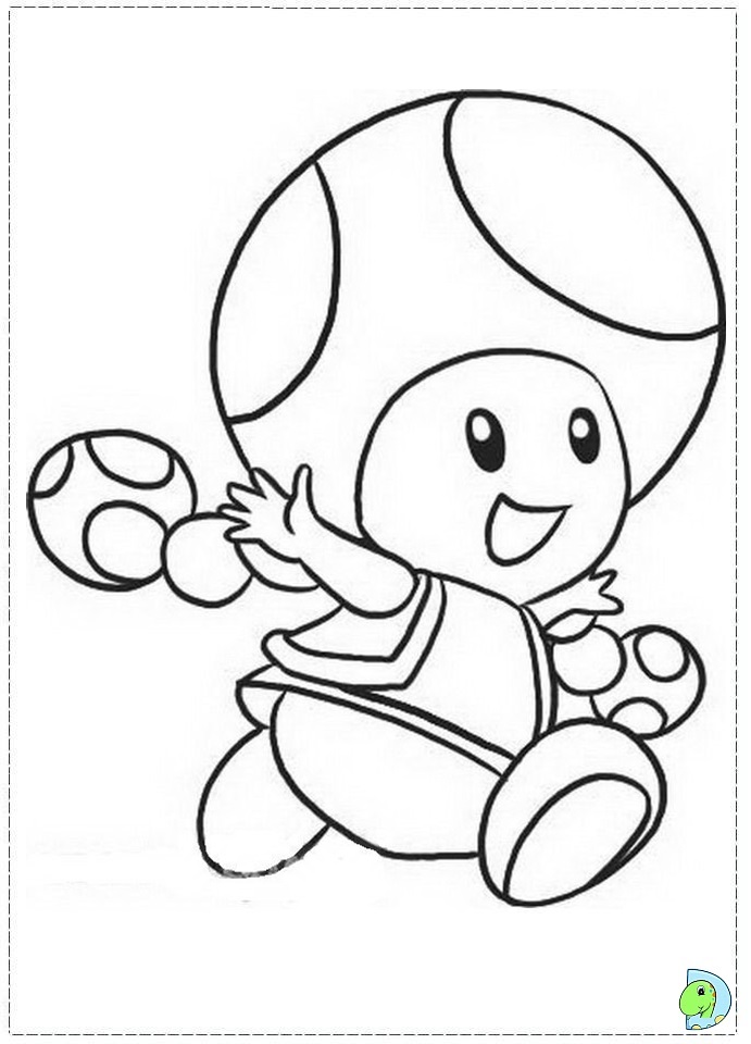 mario toadette coloring pages