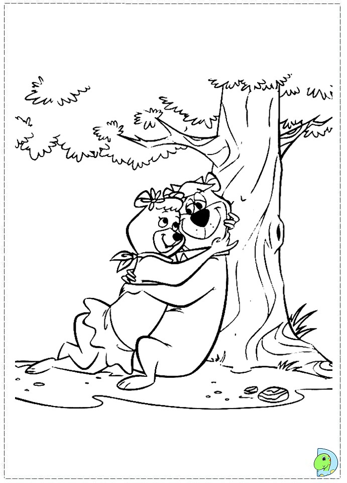 Yogi Bear Coloring page- DinoKids.org