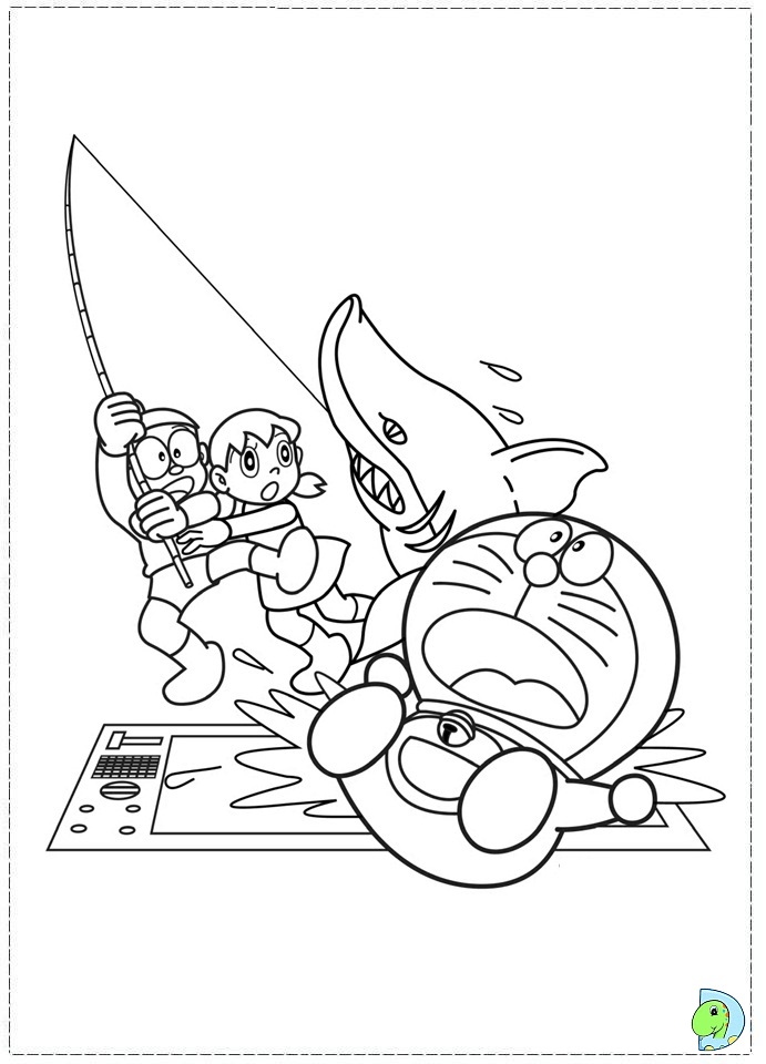Doraemon coloring page- DinoKids.org