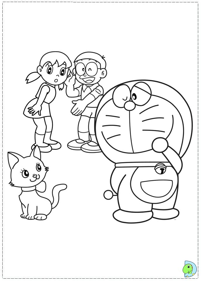Download Doraemon coloring page- DinoKids.org