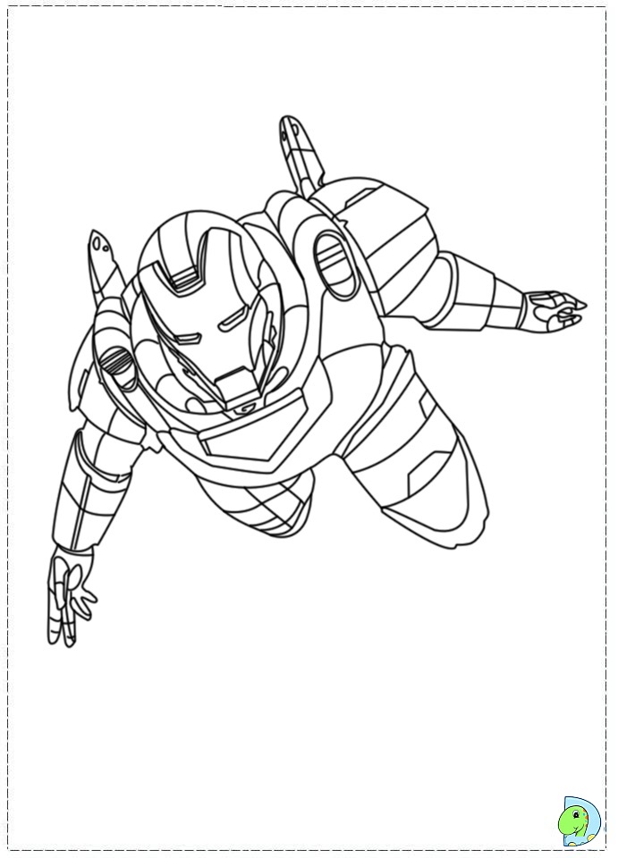 Download Iron Man coloring page- DinoKids.org