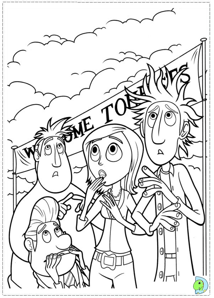 Cloudy with a chance of meatballs coloring page- DinoKids.org