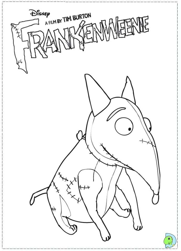 Frankenweenie Coloring page- DinoKids.org