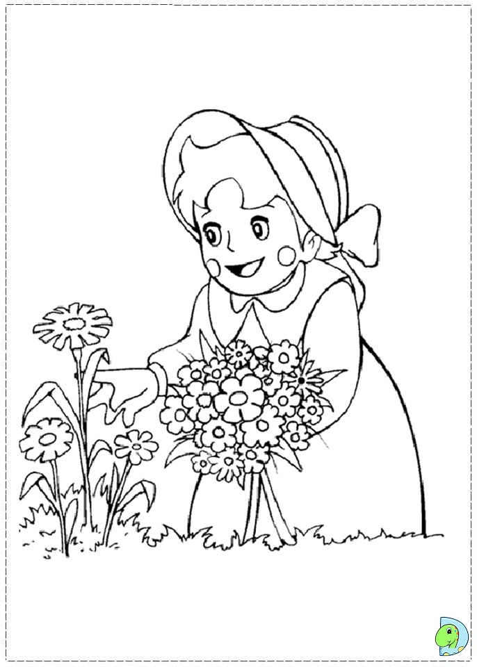 Heidi Coloring pages- DinoKids.org