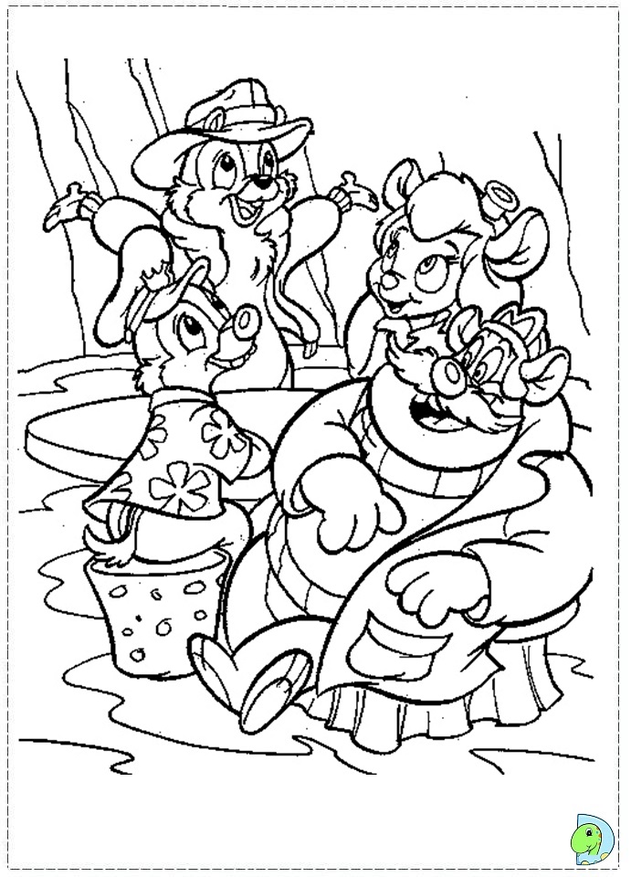chip and dale coloring pages
