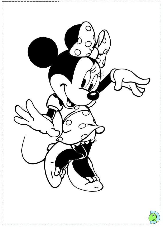 Minnie Mouse Coloring page- DinoKids.org