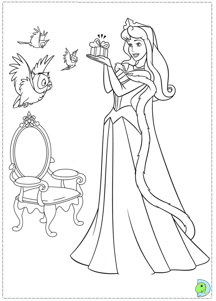 Sleeping Beauty Coloring page, Aurora coloring page- DinoKids.org